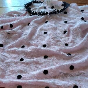 Pink and Black Polka Dot SheIn Top